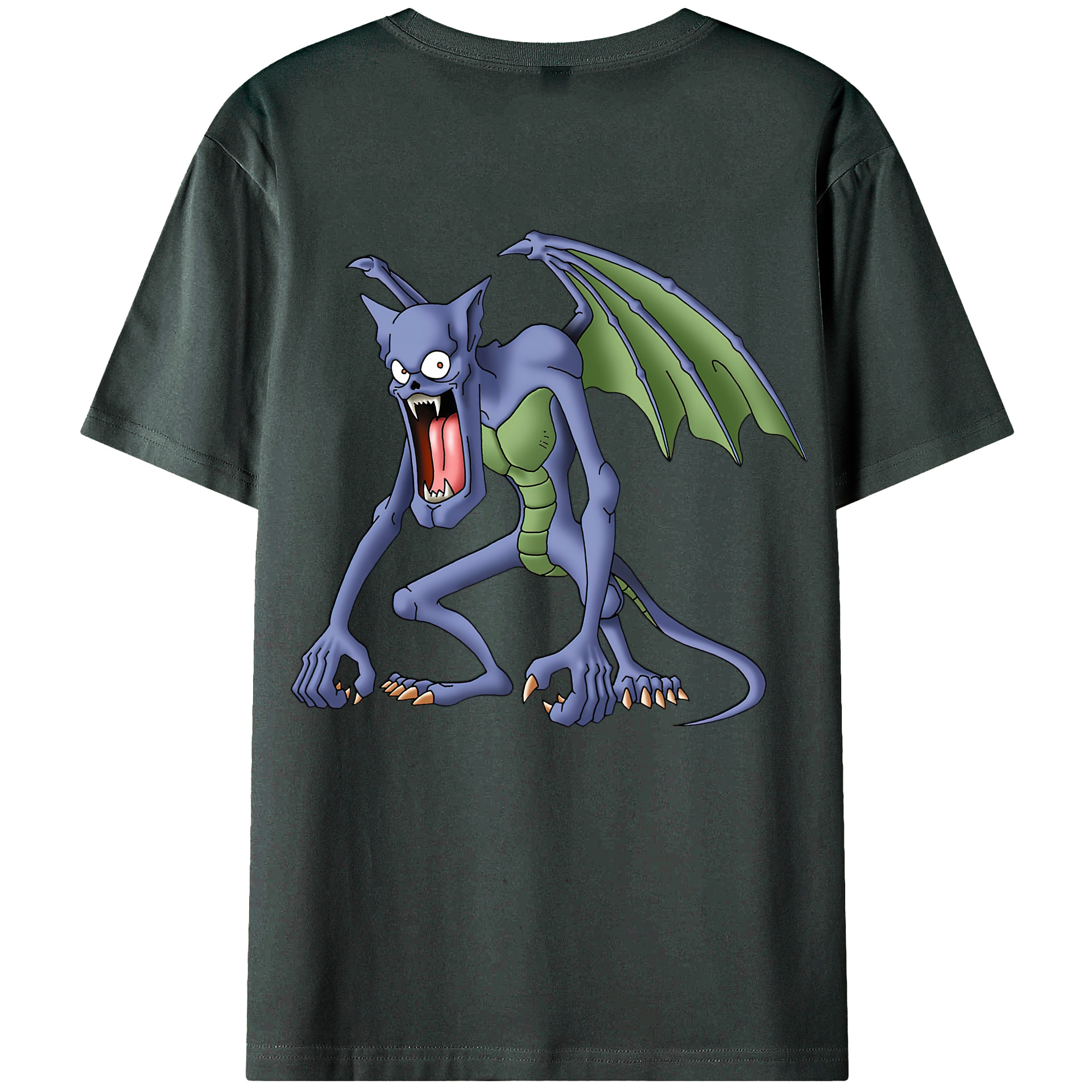（画像用） ドラゴンクエスト Doragon Kuesuto Dragon Quest 綿100％ メンズ半袖Tシャツ（バックプリント） 通気性